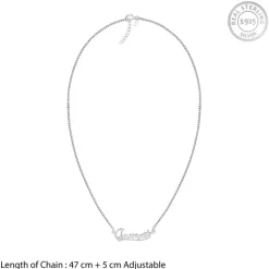 Silver Personalised Star Necklace