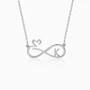 Silver Personalised To Infinity Necklace
