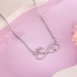 Silver Personalised To Infinity Necklace
