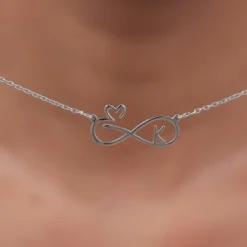 Silver Personalised To Infinity Necklace
