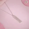 Silver Personalised Two-Name Bar Pendant