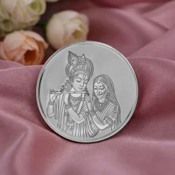 Silver Personalized Radha Krishna Coin - 10g