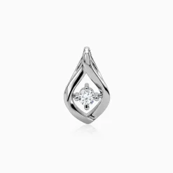 Silver Petal Muse Pendant (Without Chain)