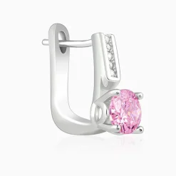 Silver Pink Glam Earrings