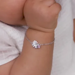 Silver Playful Unicorn Kids Bracelet (0 - 2 Years)