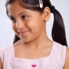 Silver Pookie Butterfly Kids Pendant With Link Chain