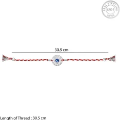 Silver Positive Evil Eye Rakhi
