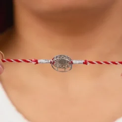 Silver Positive Evil Eye Rakhi