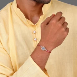 Silver Positive Evil Eye Rakhi