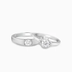 Silver Power Pair Couple Bands