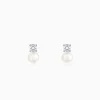 Silver Precious Pearl Earrings