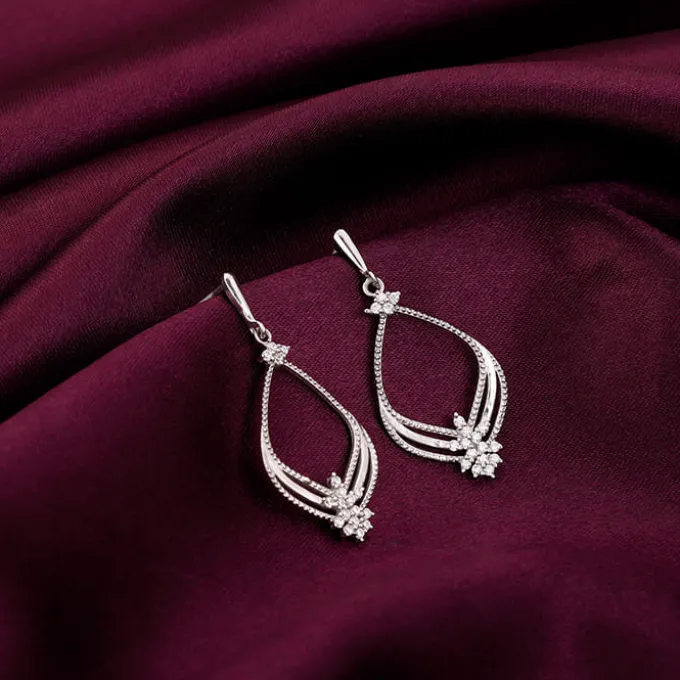 Silver Princess Earrings