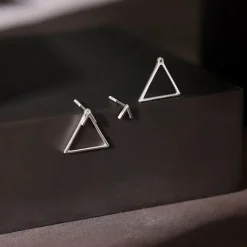 Silver Prism Stud For Men