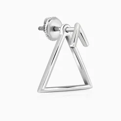 Silver Prism Stud For Men