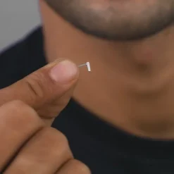 Silver Prism Stud For Men