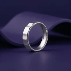 Silver Pure Force Hammered Ring For Him (Size 20)