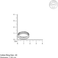 Silver Pure Force Hammered Ring For Him (Size 20)