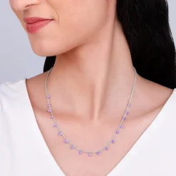 Silver Purple Fantasy Necklace