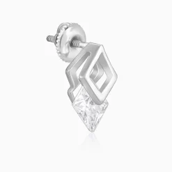 Silver Quadrangle Earrings