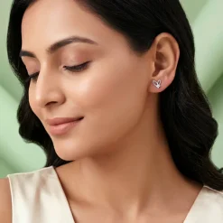 Silver Rabbit Stud Earrings