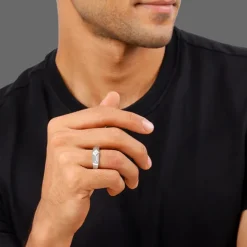 Silver Racy Rugged Ring For Him