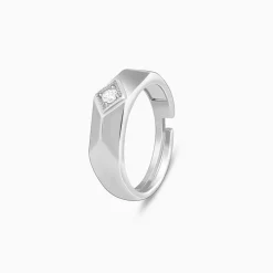 Silver Racy Rugged Ring For Him