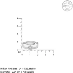 Silver Racy Rugged Ring For Him