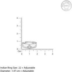 Silver Racy Rugged Ring For Him