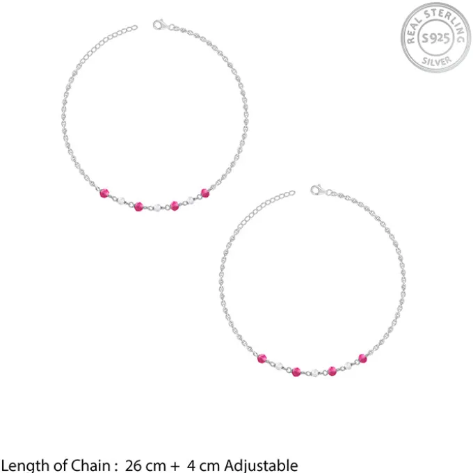 Silver Radiant Rhythm Anklet