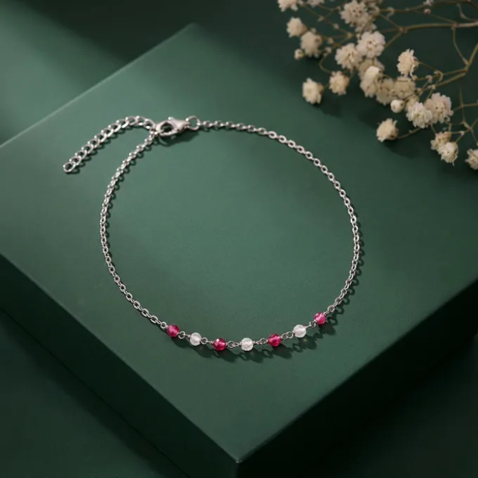Silver Radiant Rhythm Anklet