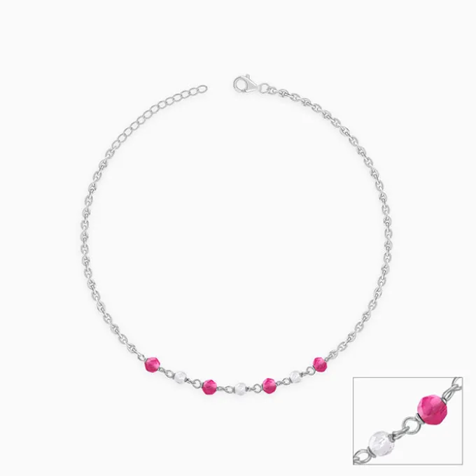 Silver Radiant Rhythm Anklet