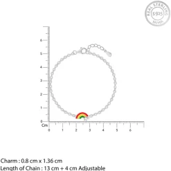 Silver Rainbow Hug Kids Bracelet (2 - 8 years)