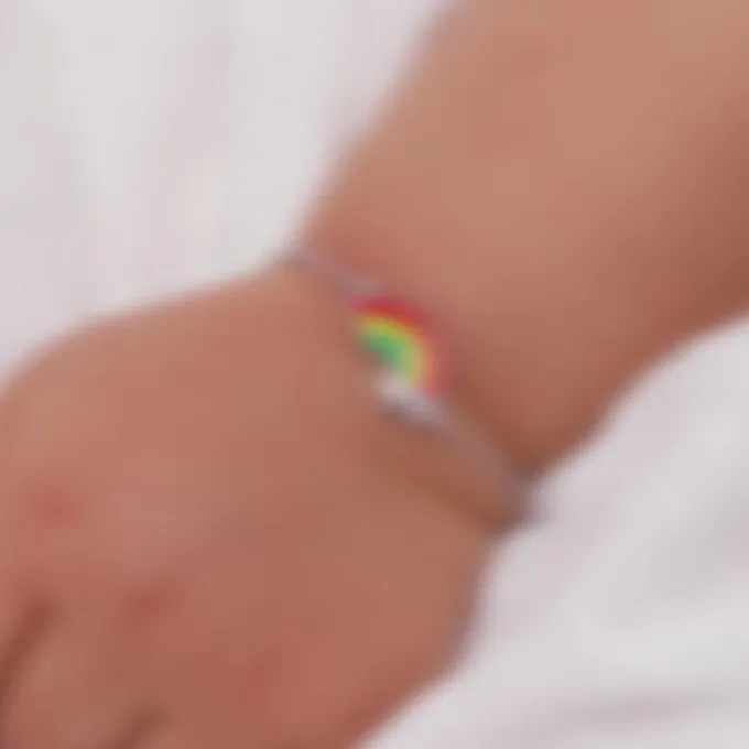 Silver Rainbow Hug Kids Bracelet (0 - 2 Years)