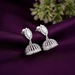 Silver Raktima Jhumki