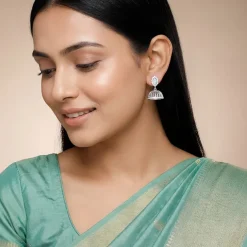 Silver Raktima Jhumki