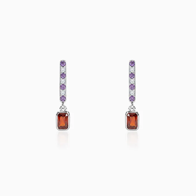 Silver Redlove Dangler Earrings