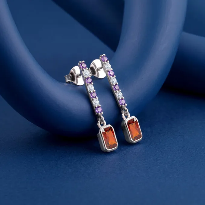 Silver Redlove Dangler Earrings