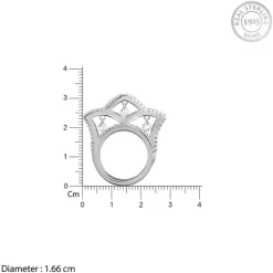 Silver Regal Crown Ring