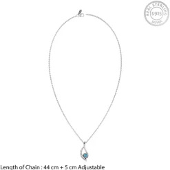 Silver Regal Selene Pendant with Link Chain