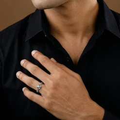 Silver Ridgeline Ring For Him (Size 20)