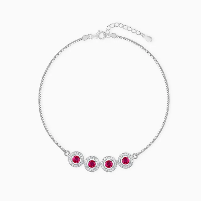 Silver Rouge Orbit Bracelet