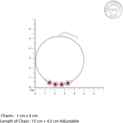 Silver Rouge Orbit Bracelet
