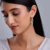 Silver Round Hoop Earring
