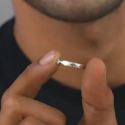 Silver Rugged Ring For Him