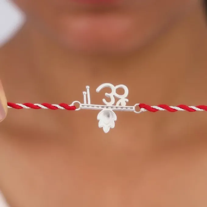 Silver Sacred Om Rakhi