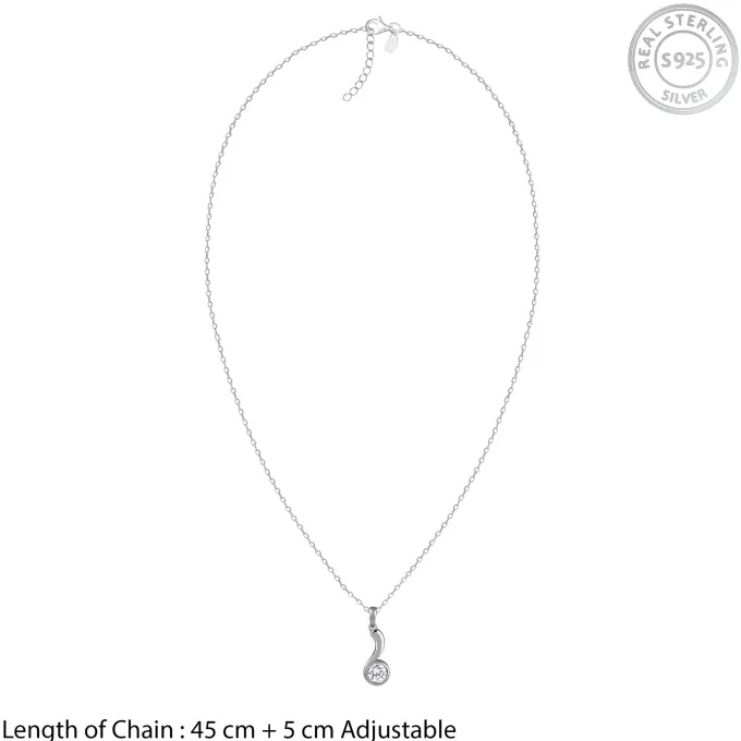 Silver Same Old Love Pendant With Link Chain