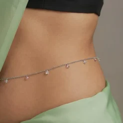 Silver Satellite Beads Waist Chain