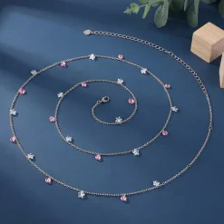 Silver Satellite Beads Waist Chain