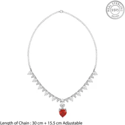 Silver Scarlet Promise Necklace