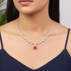 Silver Scarlet Promise Necklace